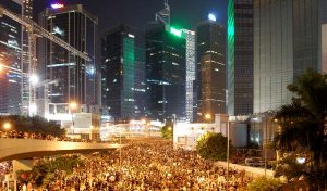Protesters gathered at Harcourt Road on Sept. 29, eventually leading to 89 arrests.