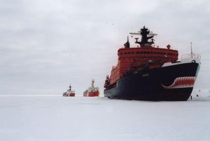 Russian icebreakers are claiming small Arctic islands to increase their territory in the region 