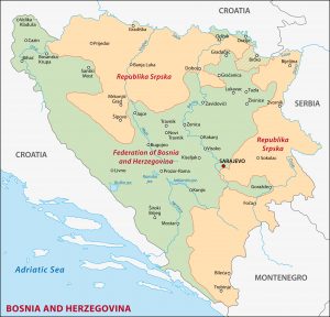 Territorial divisions in Bosnia & Herzegovina (European Parliamentary Library)