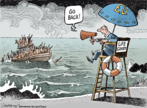 Cartoonist’s Depiction of the European Refugee Crisis. Source: New York Times International