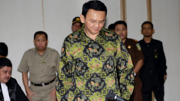 Jakarta Governor Basuki “Ahok” Tjahaja Purnama in court to face blasphemy charges. Source: smh.com.au